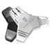 VIKING USB FLASH DISK 3.0 4v1 128GB, S KONCOVKOU APPLE LIGHTNING, USB-C, MICRO USB, USB3.0, černá