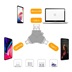 VIKING USB FLASH DISK 3.0 4v1 128GB, S KONCOVKOU APPLE LIGHTNING, USB-C, MICRO USB, USB3.0, černá