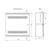 Solarix Rozvaděč LC-18 LITE s lištami 3U,4U 540x540x180mm šedý RAL7035