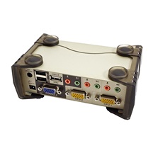 Aten KVM přepínač (USB Klávesnice a Myš, VGA, Audio) 2:1, PS/2 + USB, +2xUSB (CS-1732B)