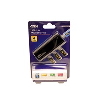 Aten USB 2.0 Hub, 4 porty, magnetický, černý  (UH284)