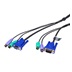 Aten Kabel pro KVM přepínač, 2x PSM / MD15HD - 2x PSM / MD15HD, tenký, 1,8m (2L-5002P/C)