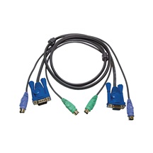 Aten Kabel pro KVM přepínač, 2x PSM / MD15HD - 2x PSM / MD15HD, tenký, 5m (2L-5005P/C)