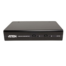 Aten KVM přepínač (USB Klávesnice a Myš, DVI-D, Audio) 2:1, USB (CS72D)