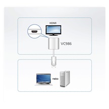 Aten Konvertor DP(M) -> HDMI(F), 4K@30Hz (VC986)