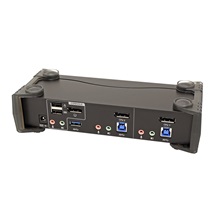 Aten KVM přepínač (USB Klávesnice a Myš, DP, Audio) 2:1, USB + USB 3.0 hub, 4K (CS1922)