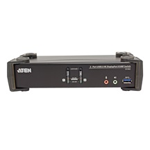 Aten KVM přepínač (USB Klávesnice a Myš, DP, Audio) 2:1, USB + USB 3.0 hub, 4K (CS1922)