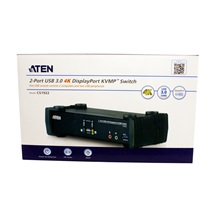 Aten KVM přepínač (USB Klávesnice a Myš, DP, Audio) 2:1, USB + USB 3.0 hub, 4K (CS1922)