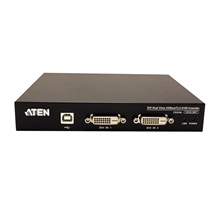 Aten KVM prodlužovací adaptér (USB, dual DVI, audio, RS232), HDBaseT 2.0 (CE624)