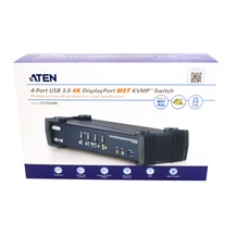 Aten KVM přepínač (USB Klávesnice a myš, DP+HDMI, audio) 4:1, DP,USB + USB3.0 hub,4K, MST hub (CS1924M)