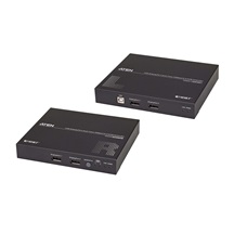 Aten KVM prodlužovací adaptér (USB, 2x DP, RS232), 4K, přes TP, HDBaseT 2.0 (CE924)