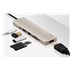 Aten Multiport adaptér USB C (M) -> HDMI A(F) (4K@30Hz), 2x USB3.0 A(F), SD, USB C (PD) (UH3239)