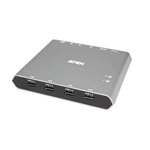 Aten Multiport adaptér s přepínačem 2:1, 2x USB C - > DP (4K@60Hz), 4x USB 3.0 A (US3311)