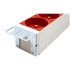 BACHMANN Napájecí panel 1U, 8x zásuvka CZ, vidlice IEC320 C14, červený, 2m (333.4101)