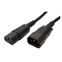 BACHMANN Kabel síťový prodlužovací, IEC320 C14 - C13, 2,5m, černý (356.130)