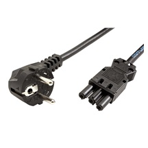 BACHMANN Kabel síťový, CEE 7/7(M) - GST18(F), 3m, černý (375.003)