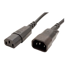 BACHMANN Kabel síťový prodlužovací, IEC320 C14 - C13, 0,5m, černý (356.119)