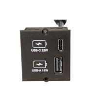 BACHMANN Modul 37x40 zdroj USB A + USB C, QC + PD, černý (917.227)