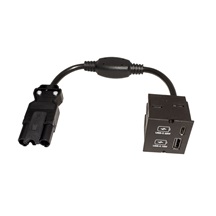 BACHMANN Modul 37x40 zdroj USB A + USB C, QC + PD, černý (917.227)
