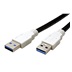 BACHMANN USB 5Gbps kabel USB3.0 A(M) - USB3.0 A(M), 1:1, 1m, černý (918.176)