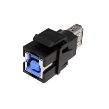 BACHMANN Keystone spojka USB3.0 B(F) -  USB3.0 A(F), černá (917.401)