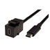 BACHMANN Keystone modul USB C(F) - USB C(M), kabel 0,5m (917.121)