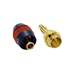 Clicktronic Konektory "banánek" 4mm pro reproduktory, set 2x 2ks, zlacené