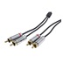 CROMO Kabel 2x cinch(M) - 2x cinch(M), audio, zlacené konektory, 1m