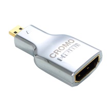 CROMO Redukce HDMI A(F) - microHDMI D(M)  kovová, zlacená