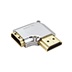 CROMO Redukce HDMI (M) - HDMI (F), lomená vlevo