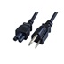 EFB Kabel síťový k notebooku US, NEMA 5-15P(typ B) - IEC320 C5, 1,8m, černý (trojlístek)