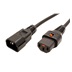 EFB Kabel síťový prodlužovací IEC320 C14 - IEC320 C13, 3 x 1mm2, IEC Lock, 0,5m, černý