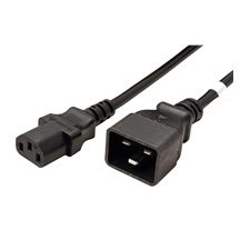 EFB Kabel síťový  IEC320 C13 - C20, 3x 1mm2, 3m, černý