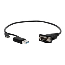 ExSys Adaptér USB C + A -> 1x RS232 (MD9), kabel 0,5m, FTDI (EX-23001)