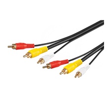 goobay Kabel 3x Cinch (M) - 3x Cinch (M), 2x audio/1x video, 15m