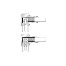 goobay Kabel anténní TV, 135dB, 4x stíněný, IEC169-2, M-F (lomené, zlacené), 10m, + redukce M-M, černý