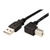 goobay USB 2.0 kabel A-B, 1m, černý, lomený konektor B