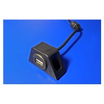 goobay USB 2.0 kabel prodlužovací A-A, M-F, 0,6m s držákem, černý