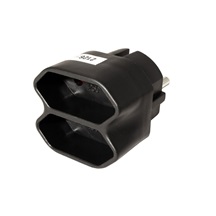 goobay Rozdvojka 230V, 2x typ C, černá