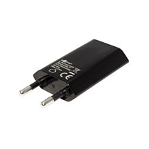 goobay Napájecí adaptér síťový (230V) - 1x USB, 1A, plochý, černý