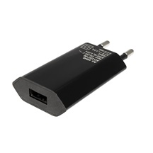 goobay Napájecí adaptér síťový (230V) - 1x USB, 1A, plochý, černý