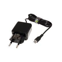 goobay Napájecí adapter síťový (230V) - USB 5V/3A, microUSB(M), černý