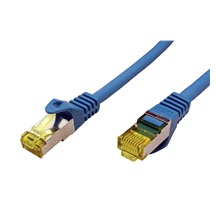 goobay S/FTP patchkabel kat. 7, s konektory RJ45, LSOH, 0,5m, modrý