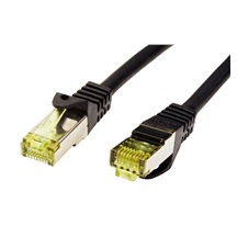 goobay S/FTP patchkabel kat. 7, s konektory RJ45, LSOH, 0,5m, černý