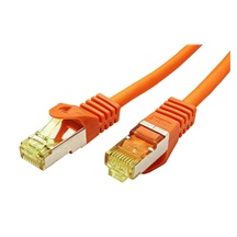 goobay S/FTP patchkabel kat. 7, s konektory RJ45, LSOH, 3m, oranžový