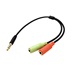 InLine Redukce pro sluchátka a mikrofon,4pólový jack3,5 M-2xjack 3,5F,kablík 25cm