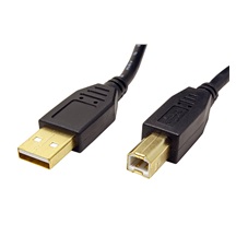 InLine USB 2.0 kabel A-B, 1,5m, zlacené konektory, černý