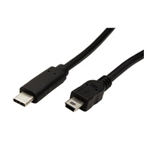 InLine USB 2.0 kabel miniUSB 5pin B(M) - USB C(M), 2m, černý