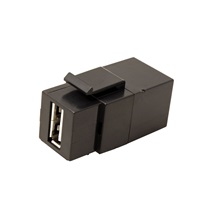 InLine Keystone spojka USB A(F) - USB A(F), 90°, černá