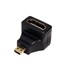 InLine Redukce HDMI A(F) - microHDMI(M), lomená nahoru, zlacená